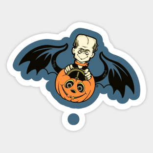 Vintage Retro Style Frankenstein Halloween Decoration Sticker